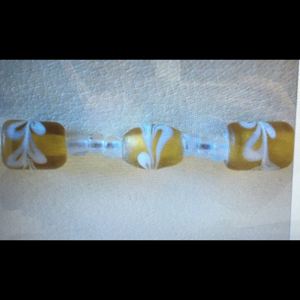 Yellow Flower adjustable Beaded Bra Straps